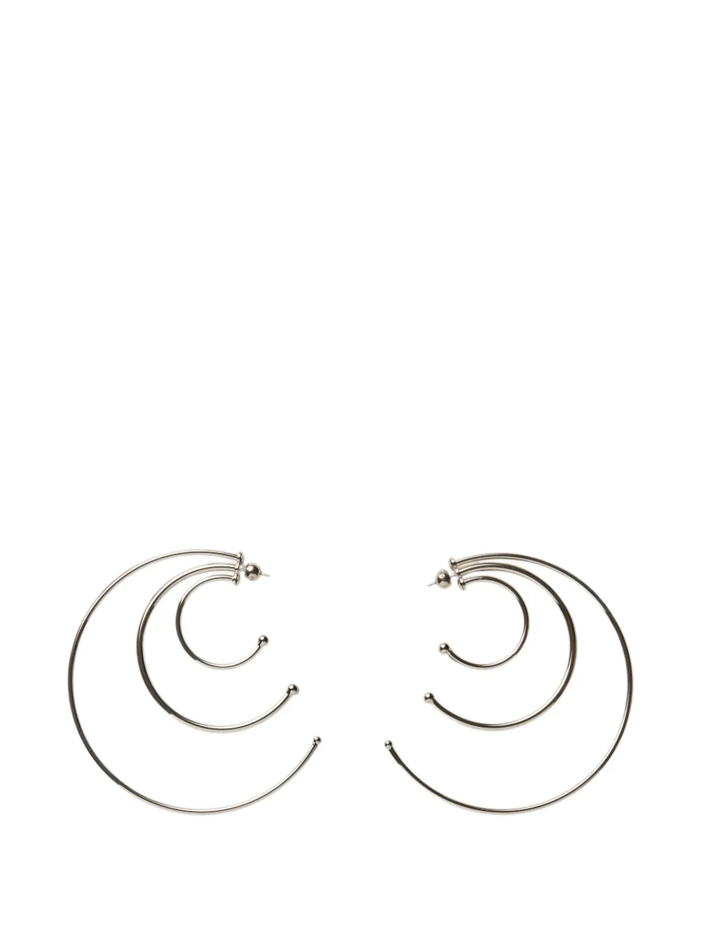 Panconesi Pierced Solar triple-hoop-design earrings - Argento