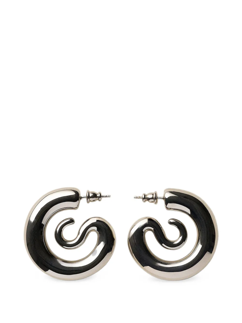 Panconesi small Serpent hoop-design earrings - Argento