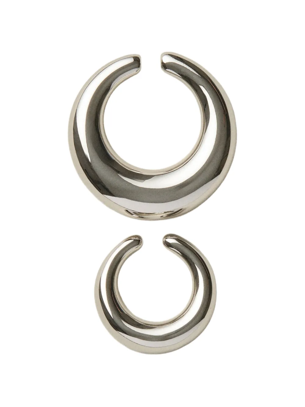Panconesi Blow up circular-design ear cuffs - Argento