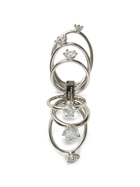 Panconesi Diamanti Orbit engraved-logo ring