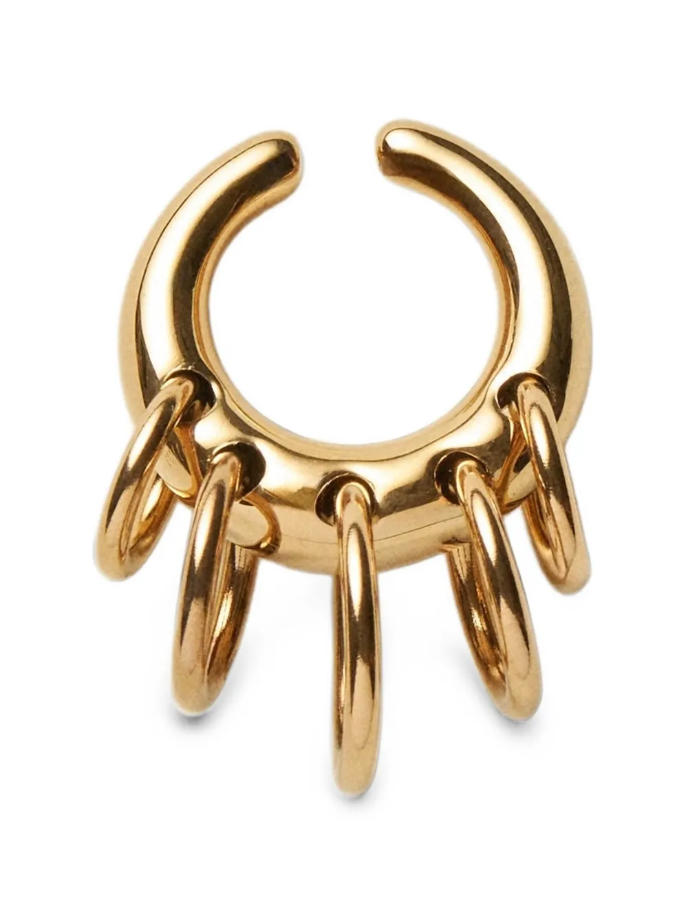 Panconesi Pierced Circle hoop-charms ear cuff - Oro