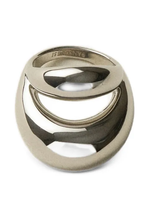 Panconesi Double Blow Up engraved-logo ring