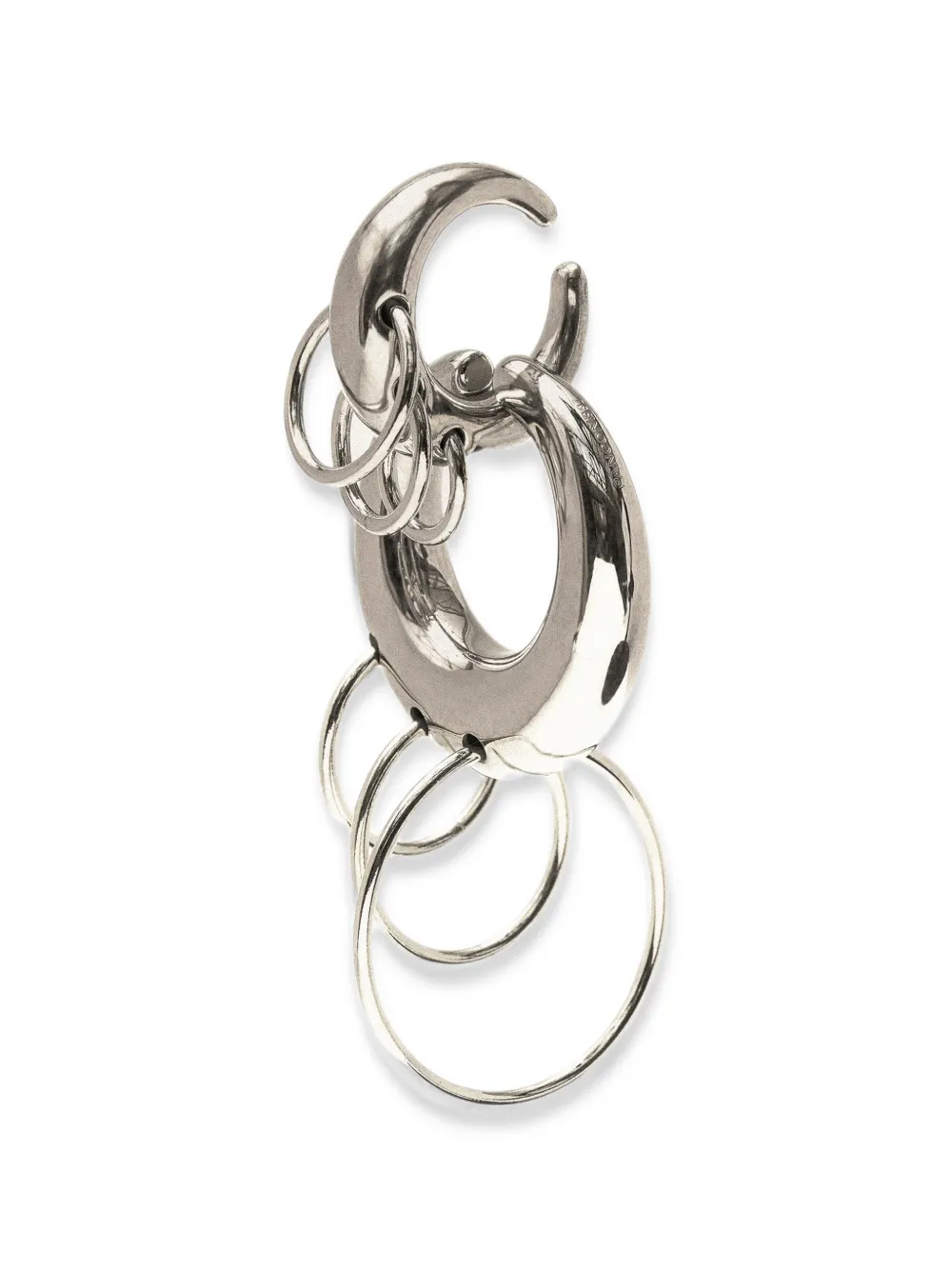Panconesi Pierced Circle hoop-charm ear cuff - Argent