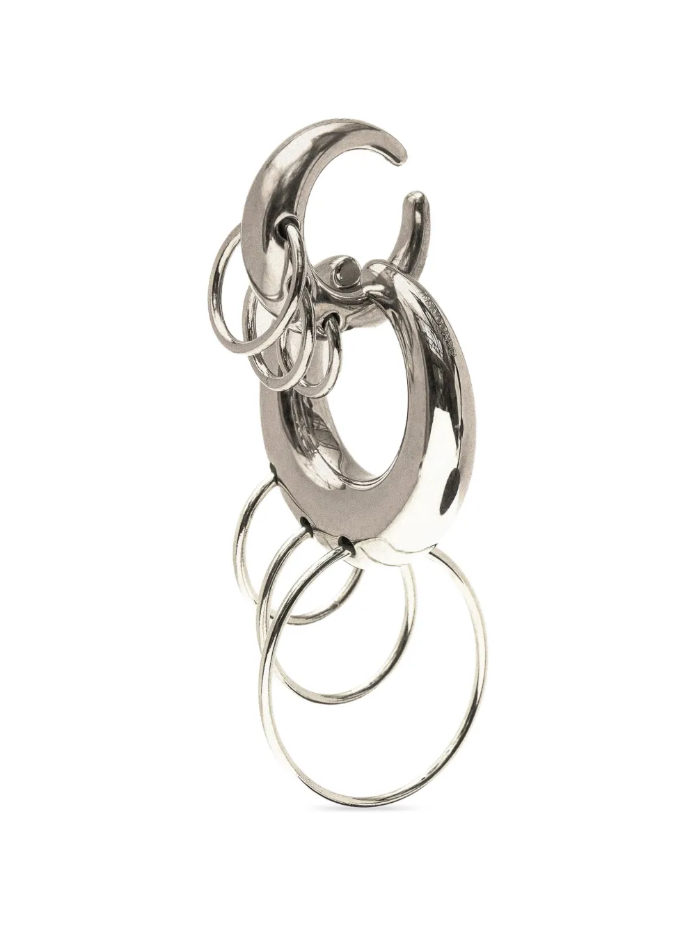Panconesi Pierced Circle hoop-charm ear cuff - Argento