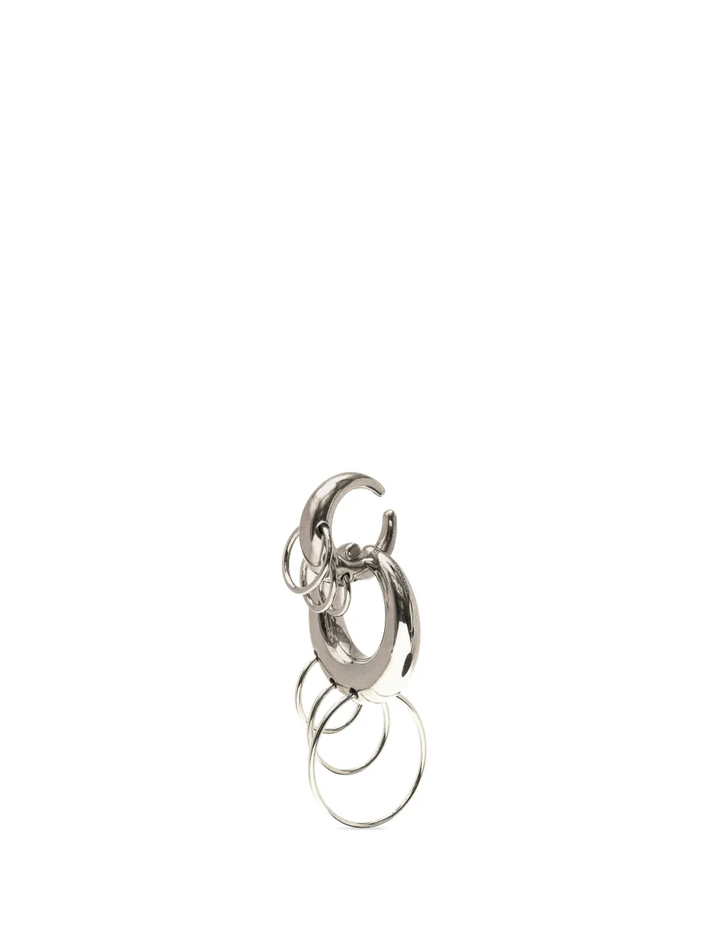 Panconesi Pierced Circle hoop-charm ear cuff - Argento