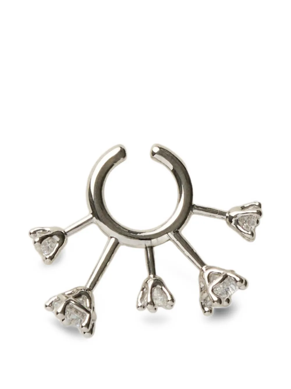 Panconesi Kismet zircon single ear cuff - Argento