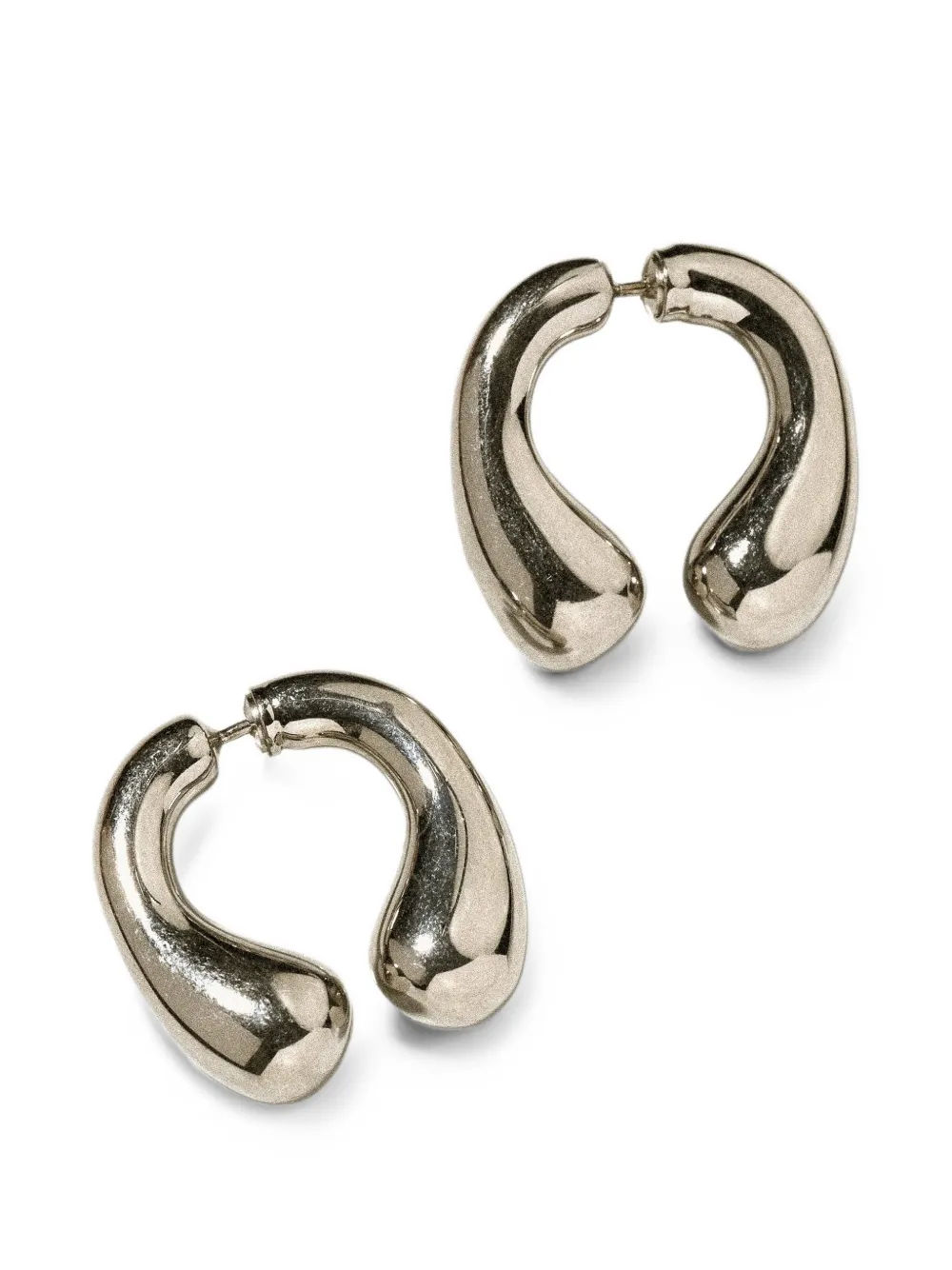 Panconesi Pierced Helix sculpted-design earrings - Argent