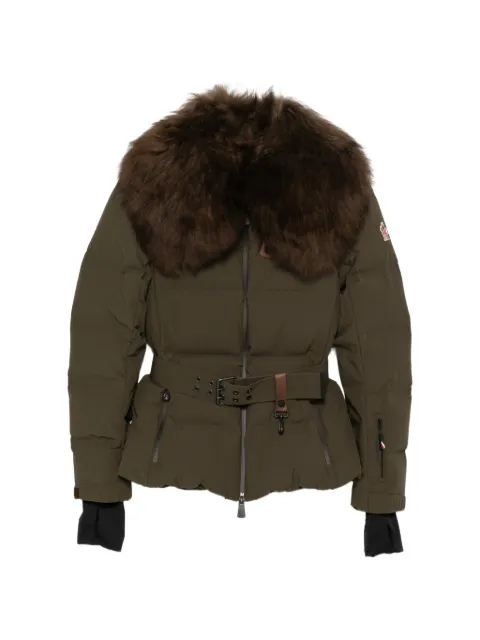 Moncler Grenoble belted faux-fur collar jacket