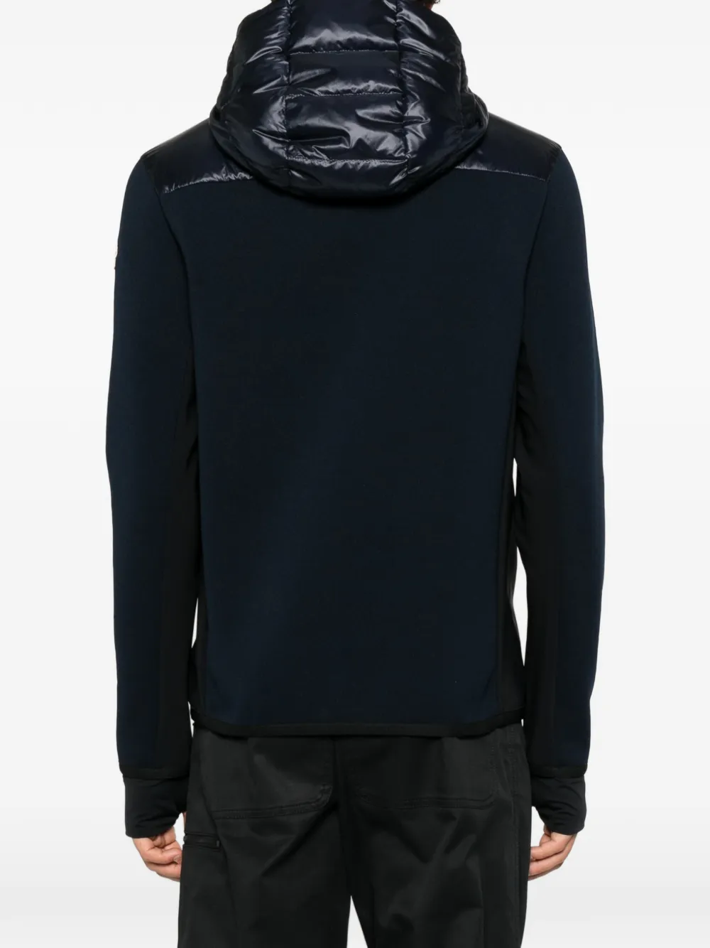 Moncler Grenoble quilted hooded jacket Blauw