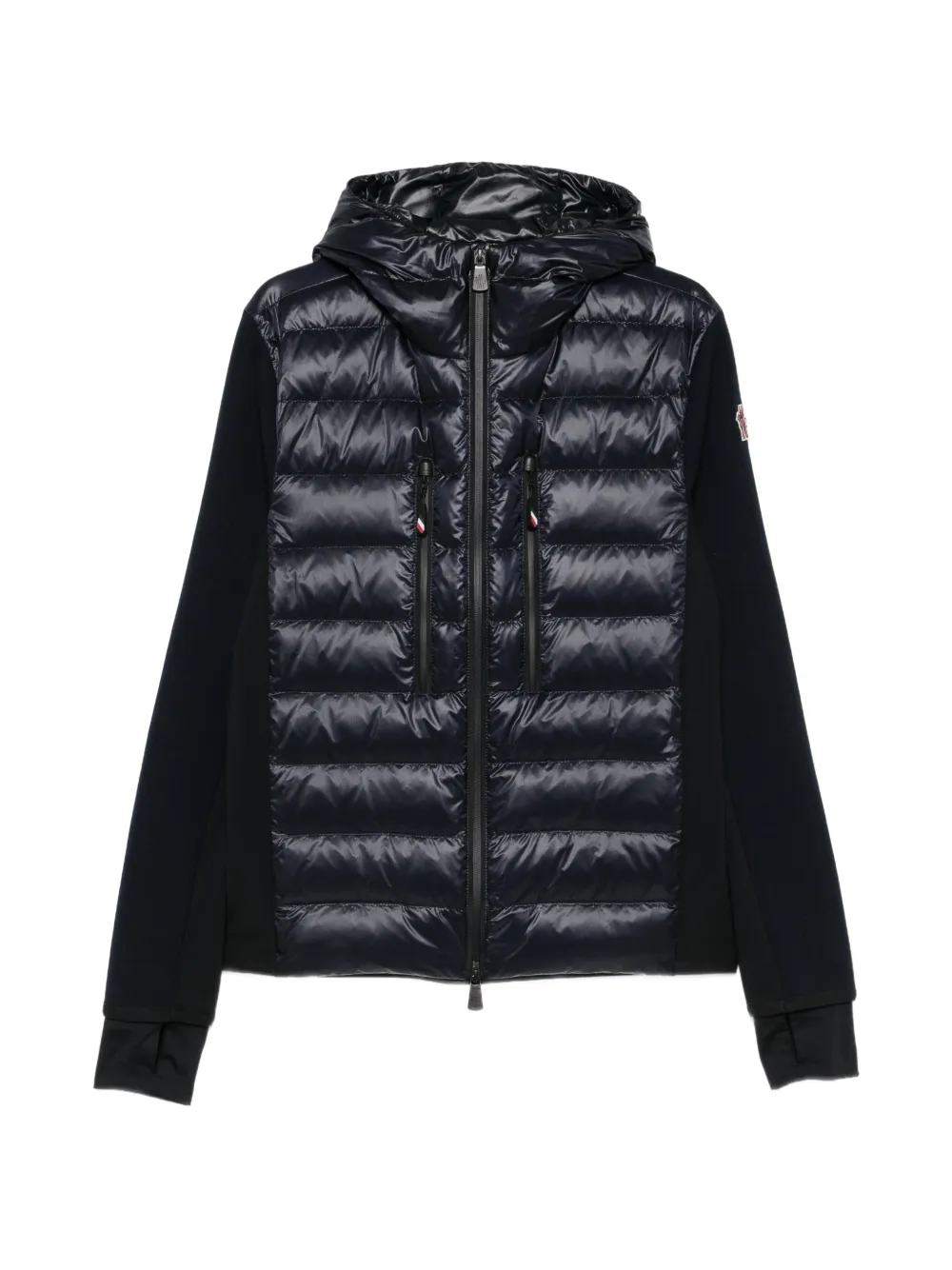 Moncler Grenoble quilted hooded jacket Blauw