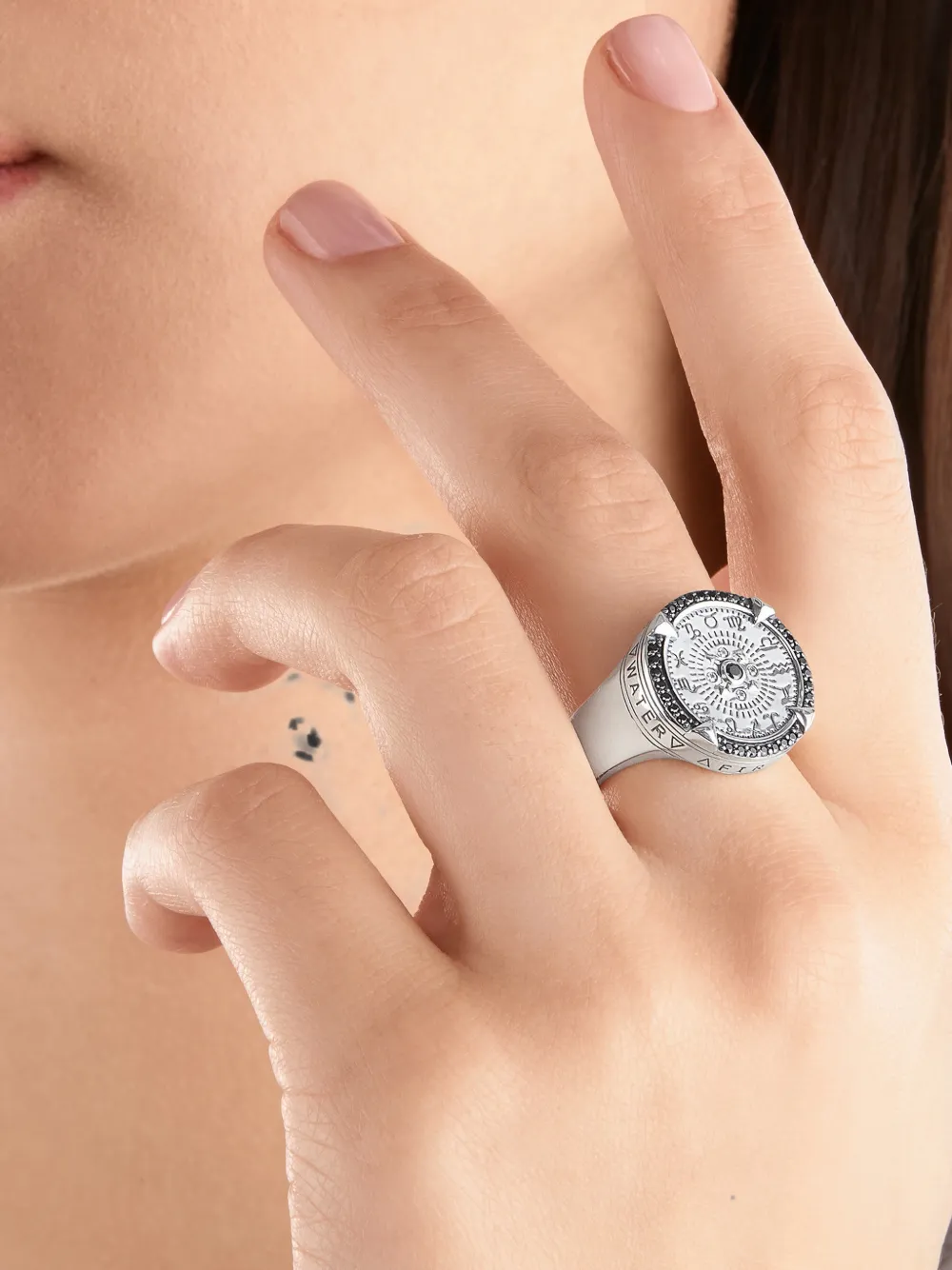 Thomas Sabo Elements of Nature signet ring - Argento