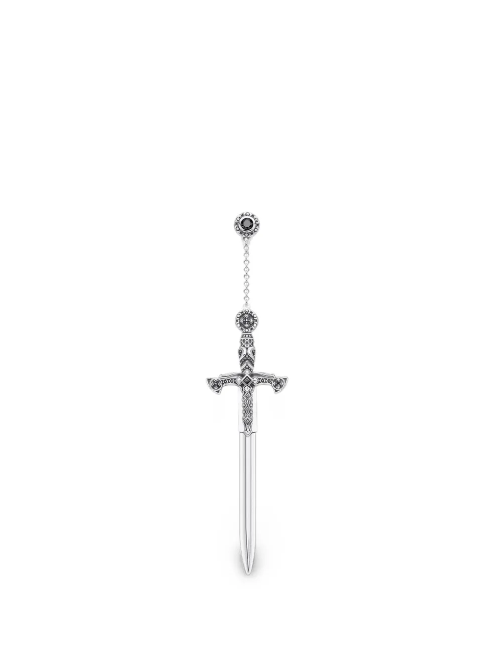 Thomas Sabo sword-motif drop earring - Argento