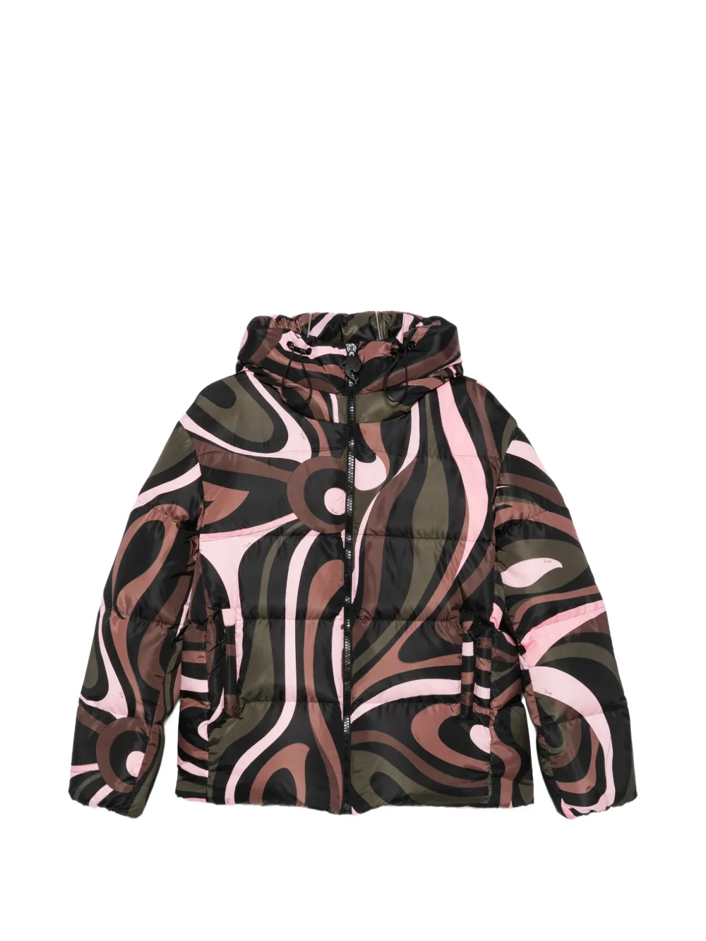 PUCCI Iride-print padded jacket Zwart