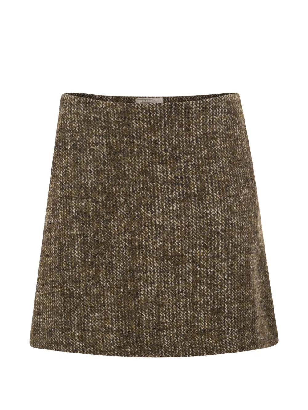 Antonelli mélange-effect A-line mini skirt Bruin