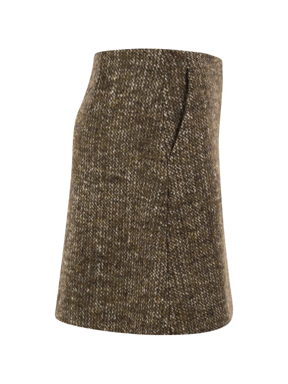Antonelli mélange-effect A-line mini skirt Bruin