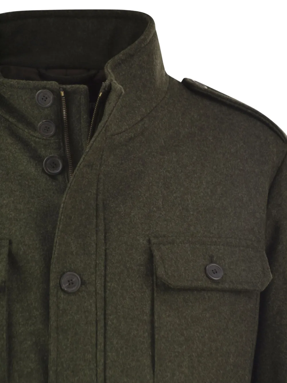 SCHNEIDERS Bob virgin-wool coat Groen