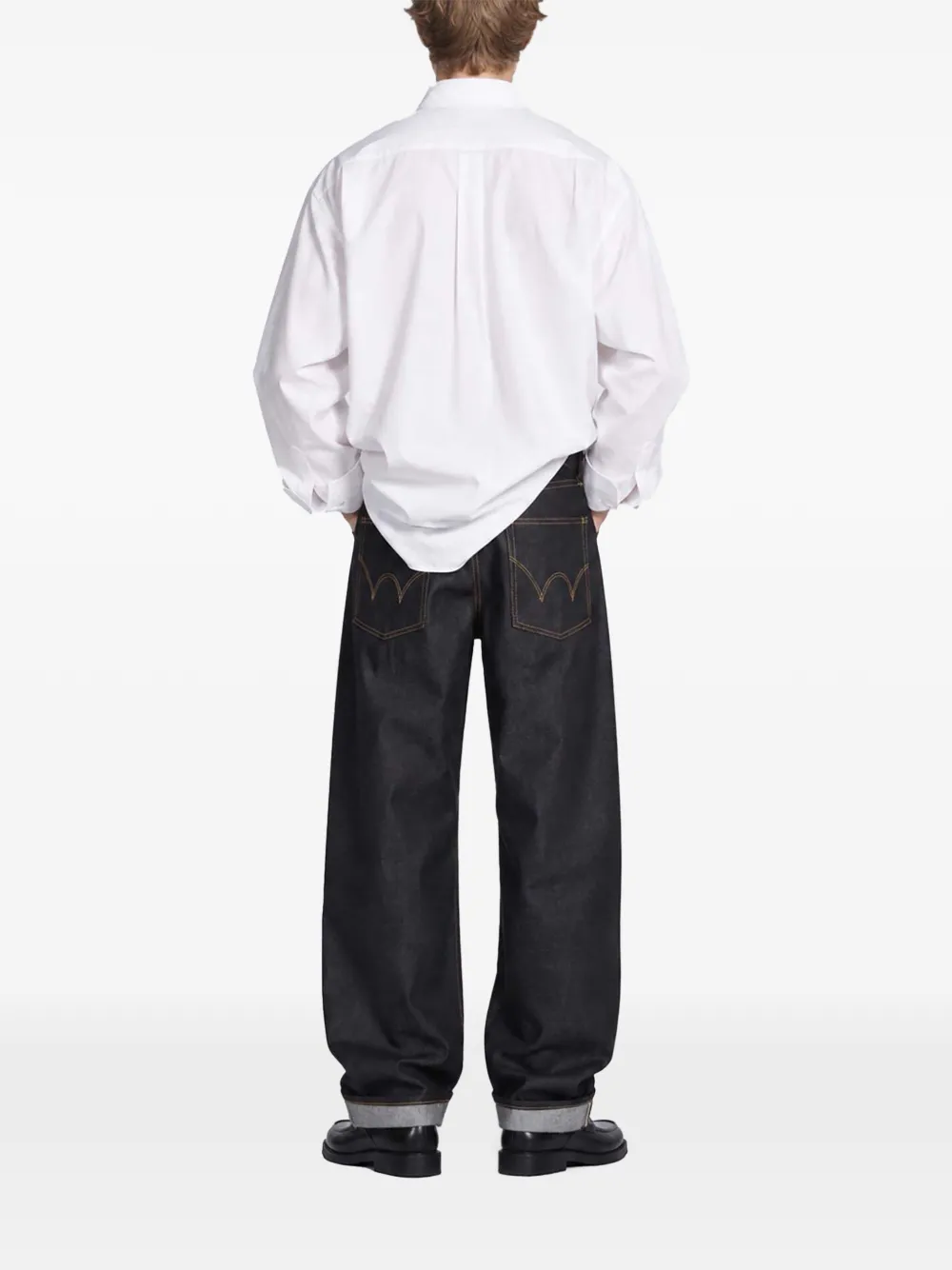 Edwin wide-leg jeans Blauw
