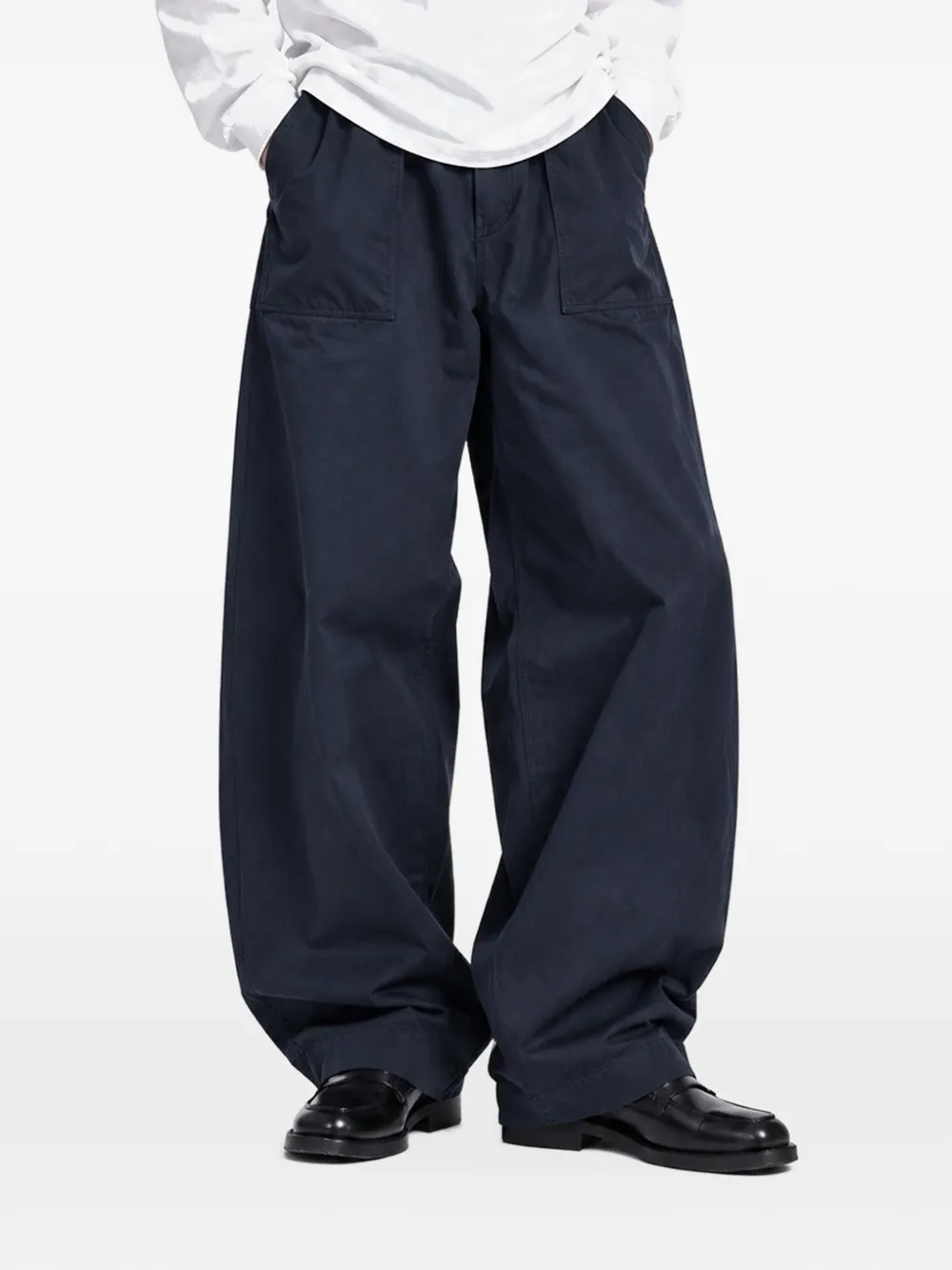 KAPPY One Tuck wide-leg trousers Blauw