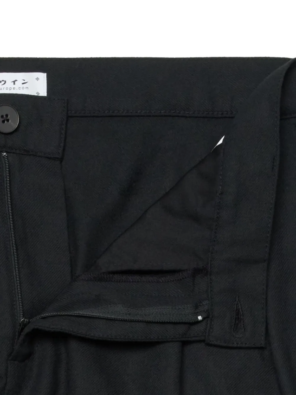Edwin Alden pleated trousers Zwart