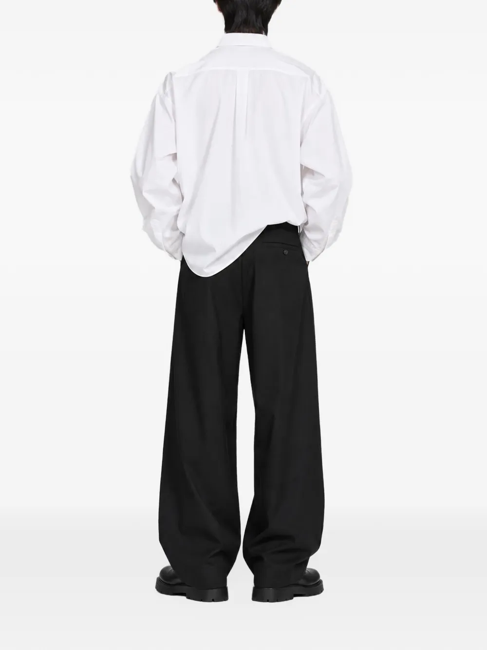 Edwin Alden pleated trousers Zwart