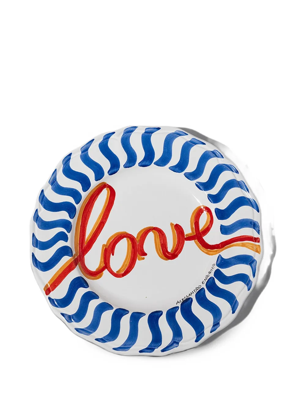 alessandro enriquez Love dinner plate - Weiß