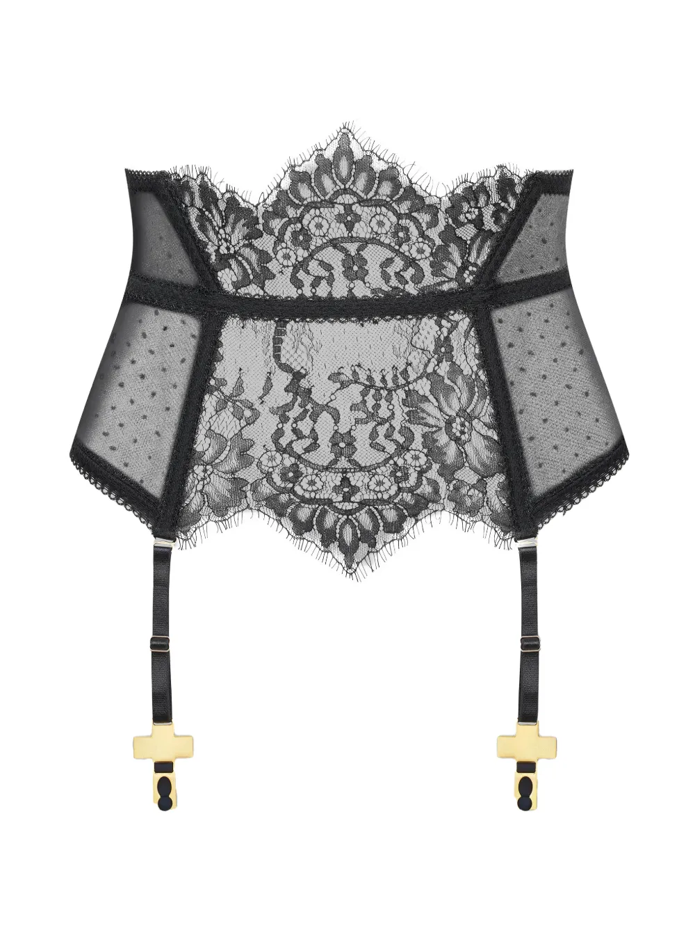 SCANDALE Inspiration Divine lace-panel waist cincher - Schwarz