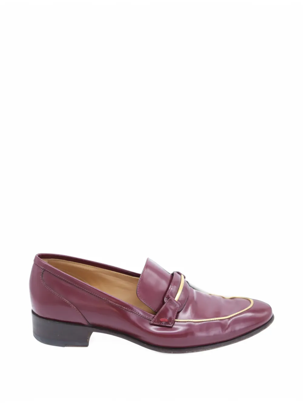 Ferragamo Pre-Owned gold-tone accent loafers - Rot