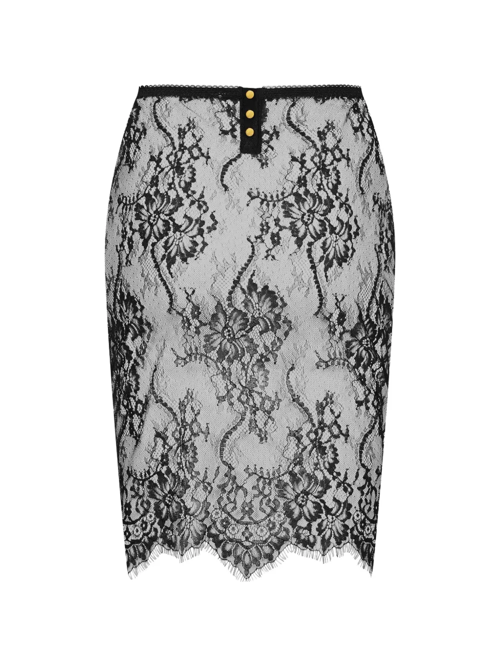 SCANDALE Inspiration Divine lace-trim slip skirt Zwart