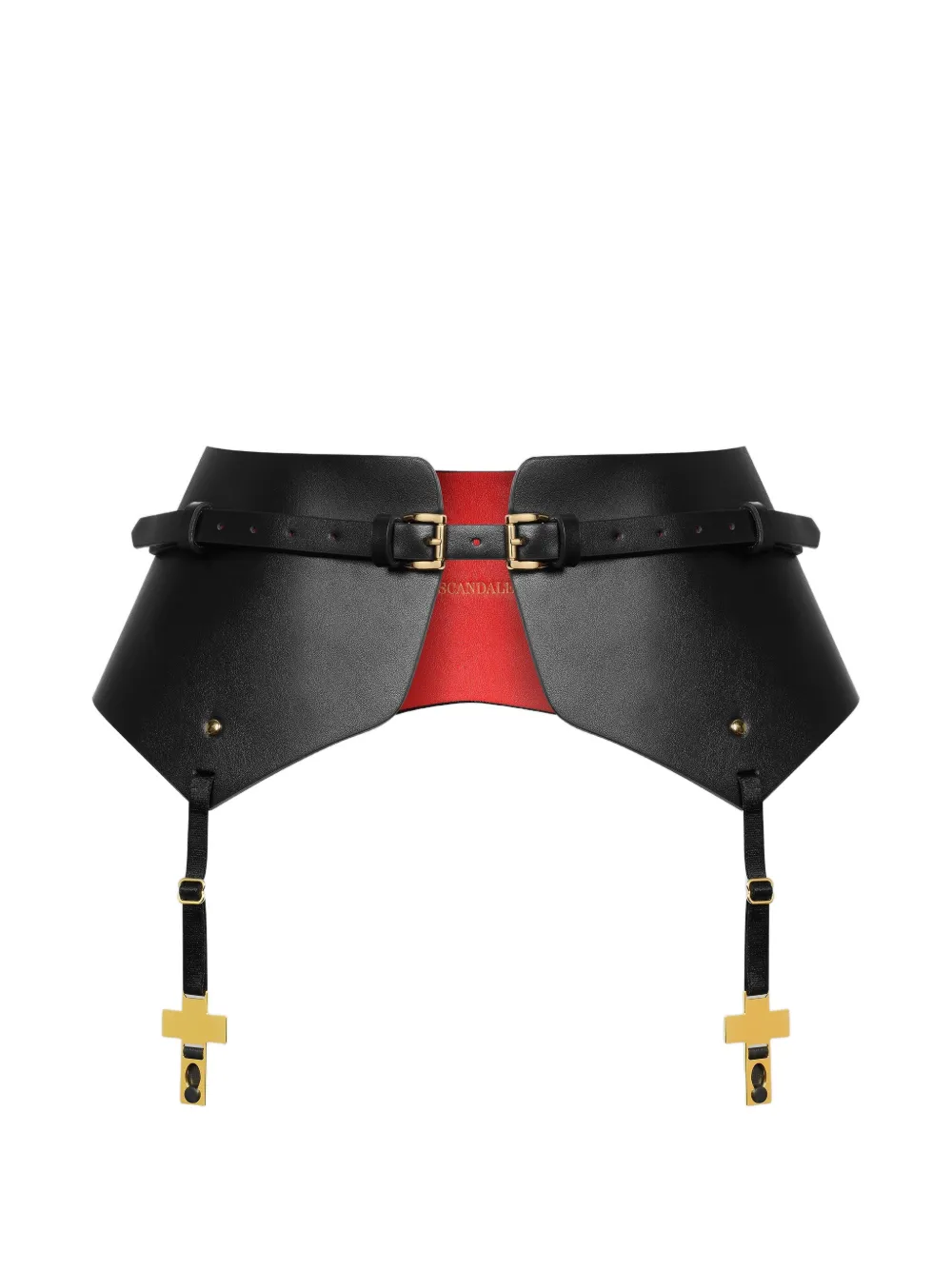 SCANDALE Inspiration Divine leather garter belt - Schwarz
