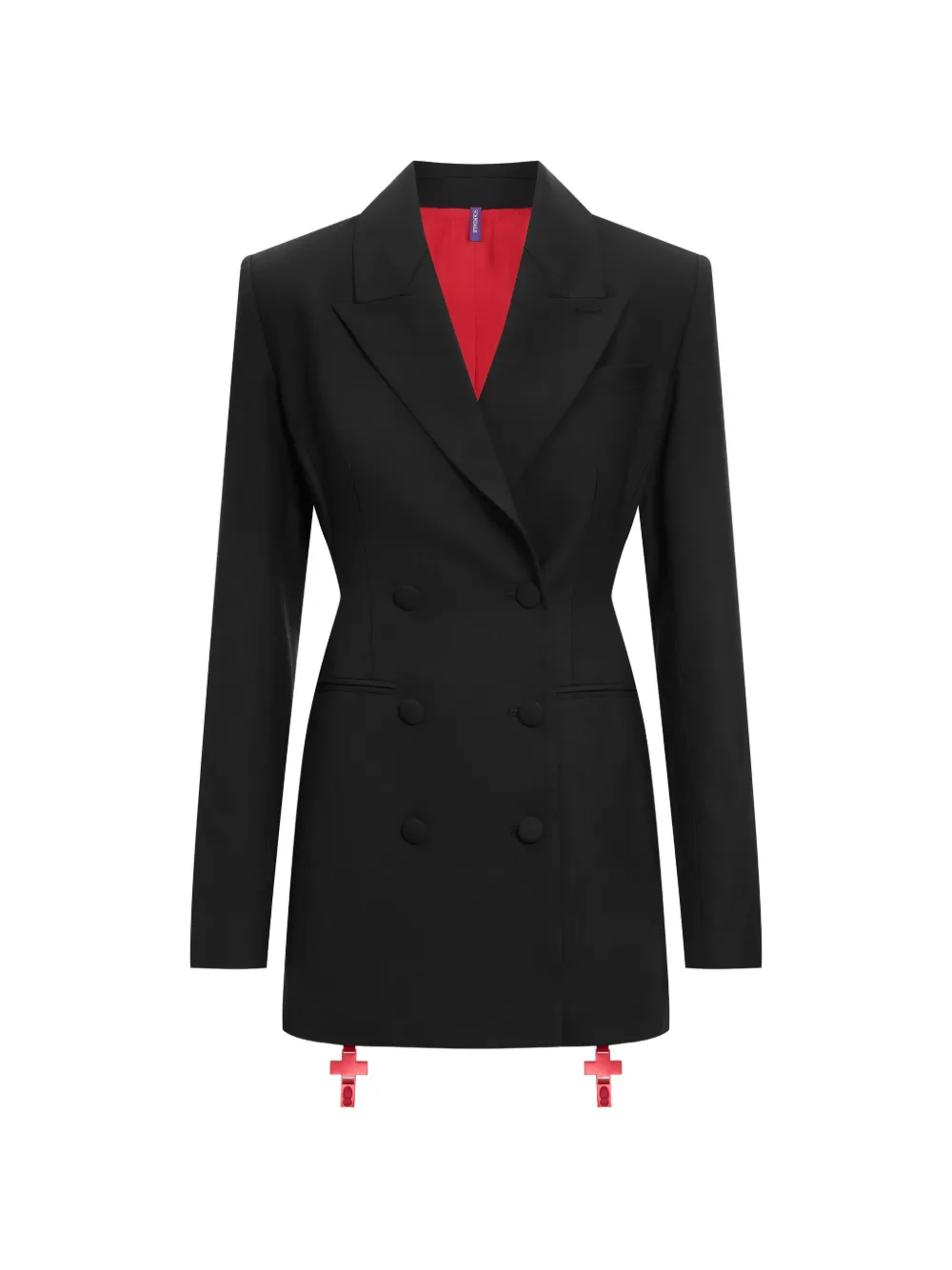 SCANDALE Inspiration Divine cross-embroidered blazer - Schwarz