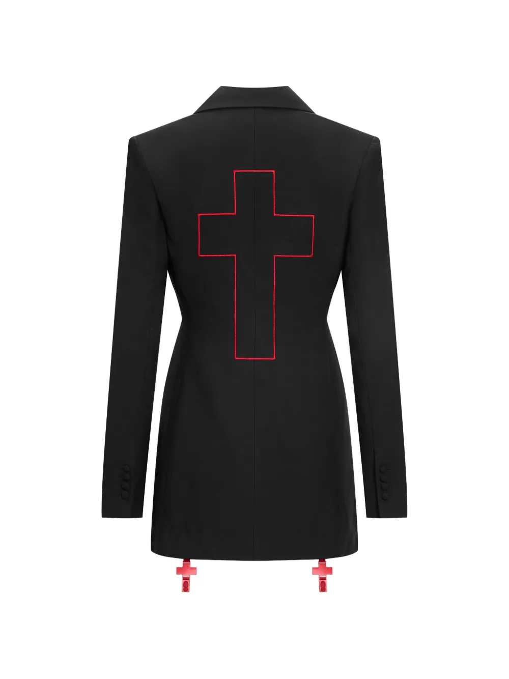 SCANDALE Inspiration Divine blazer met kruisborduurwerk Zwart