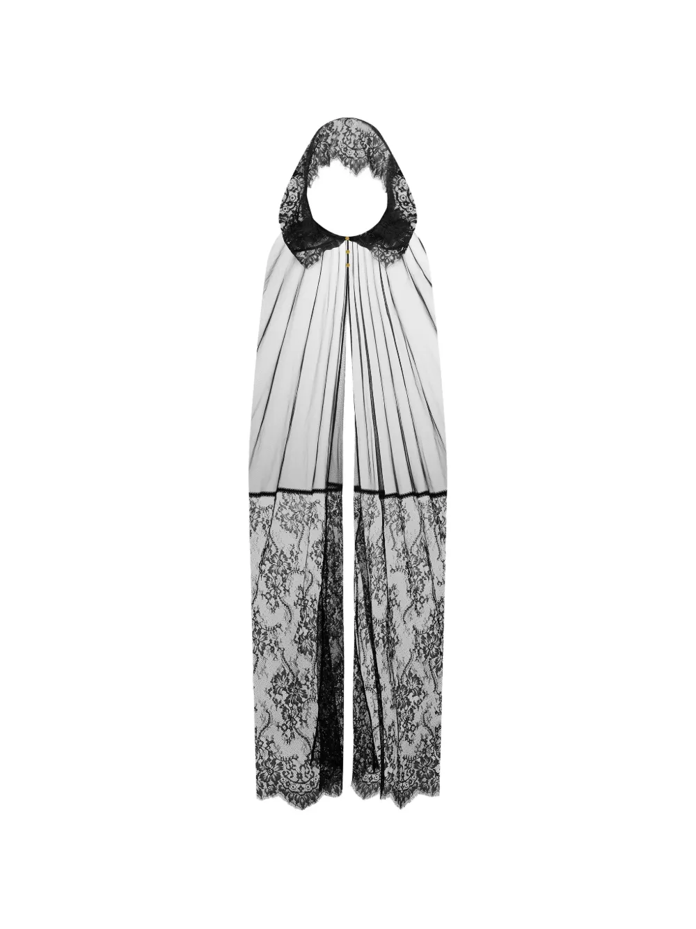 SCANDALE Inspiration Divine lace-trim cape - Nero