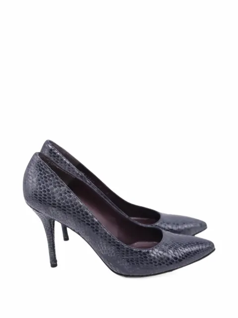 Stuart Weitzman snake-embossed pointed pumps