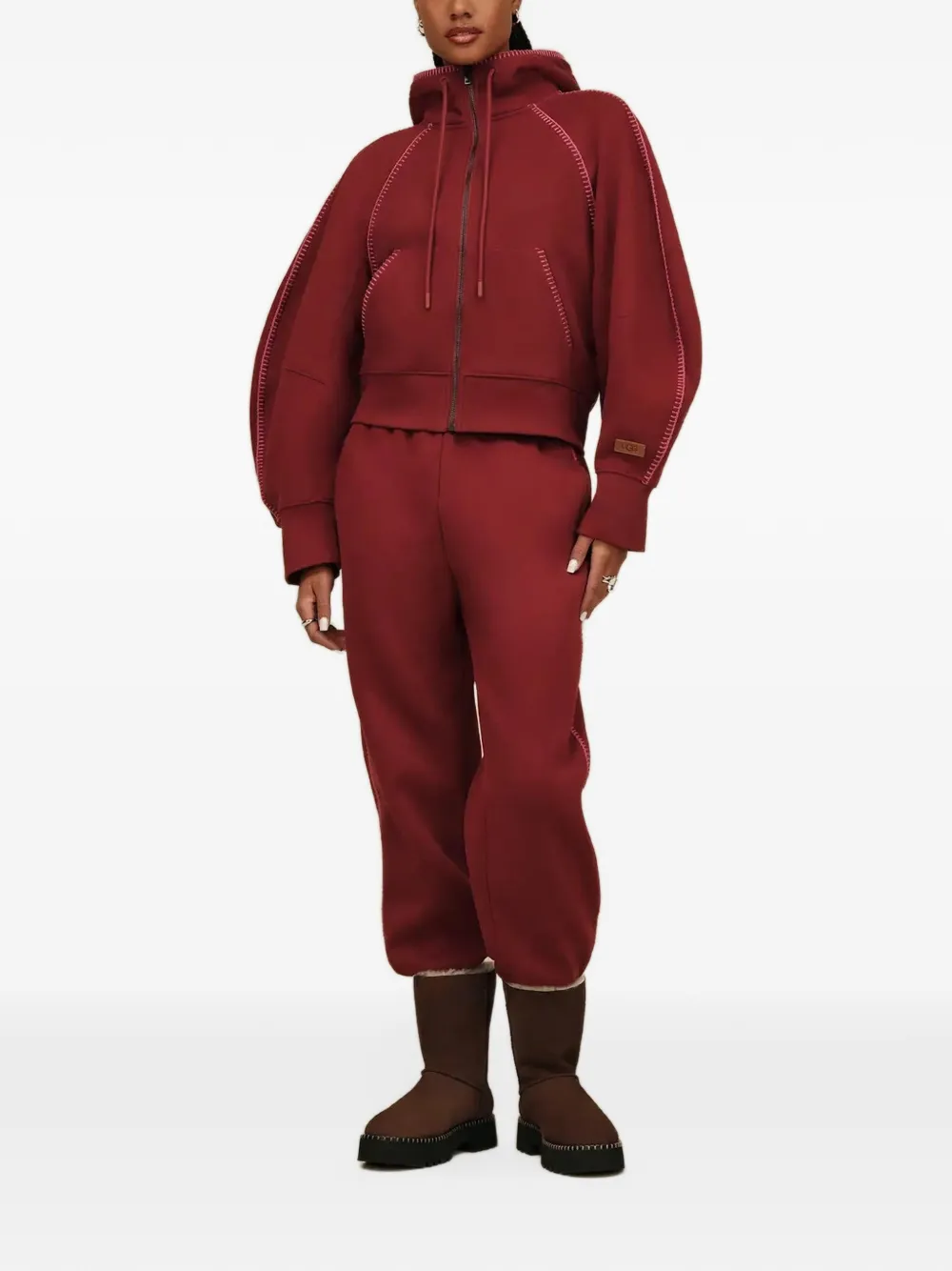 UGG Classic full-zip hoodie Rood