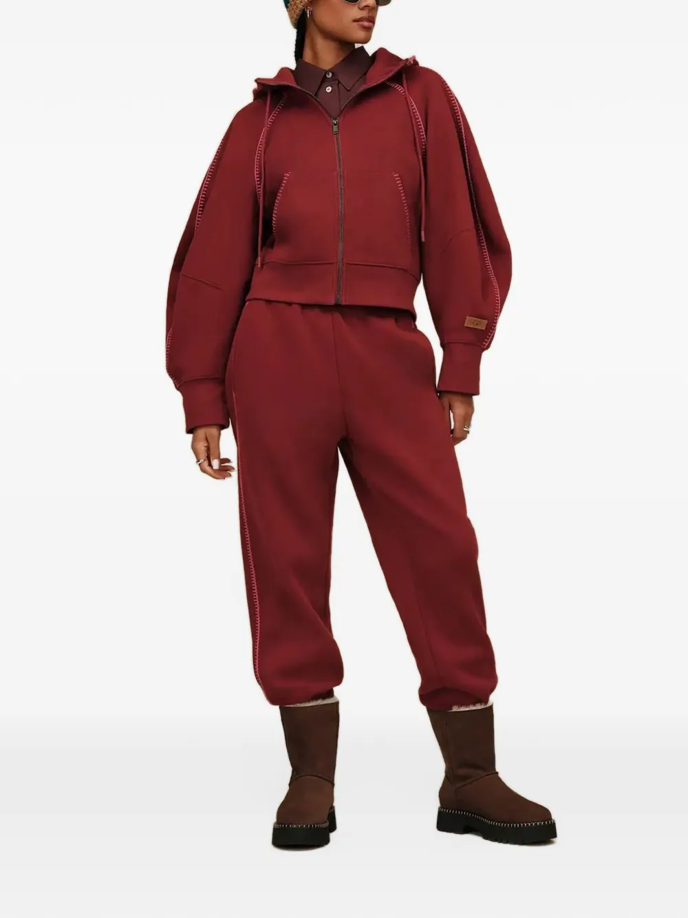 UGG Classic full-zip hoodie Rood