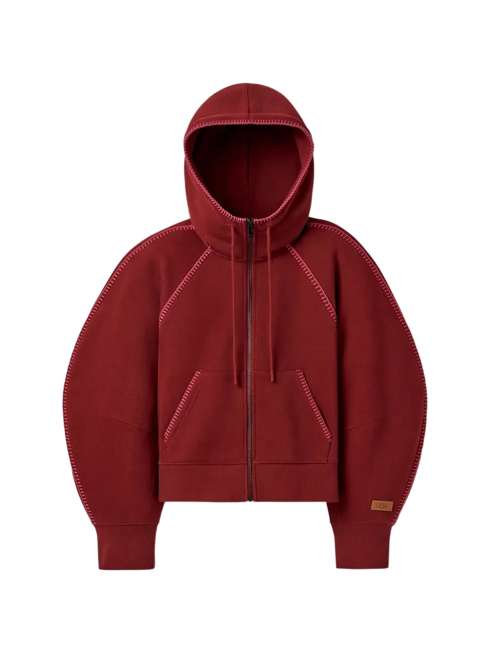 UGG Classic full-zip hoodie Rood