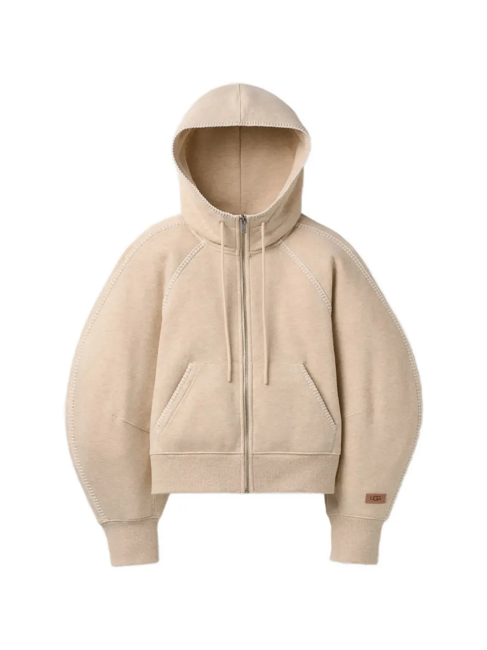 UGG zip-up drawstring hoodie Beige