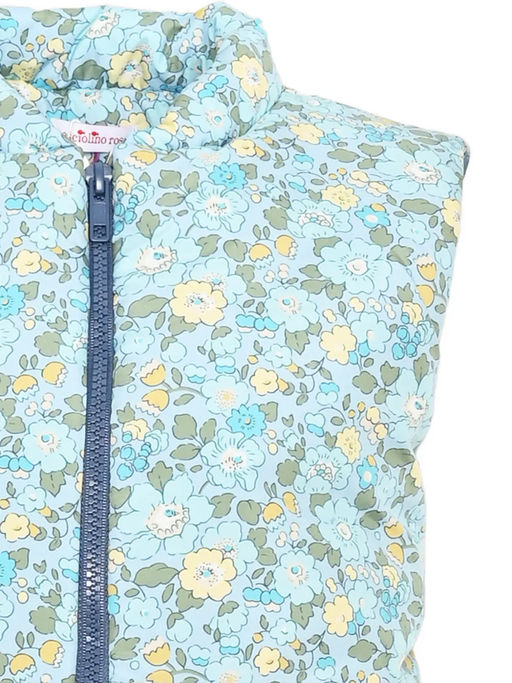 Pesciolino Rosso Kids Betsy floral-print quilted gilet Blauw