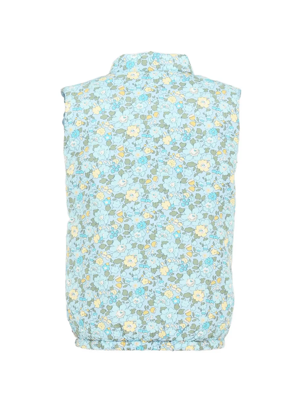 Pesciolino Rosso Kids Betsy floral-print quilted gilet Blauw
