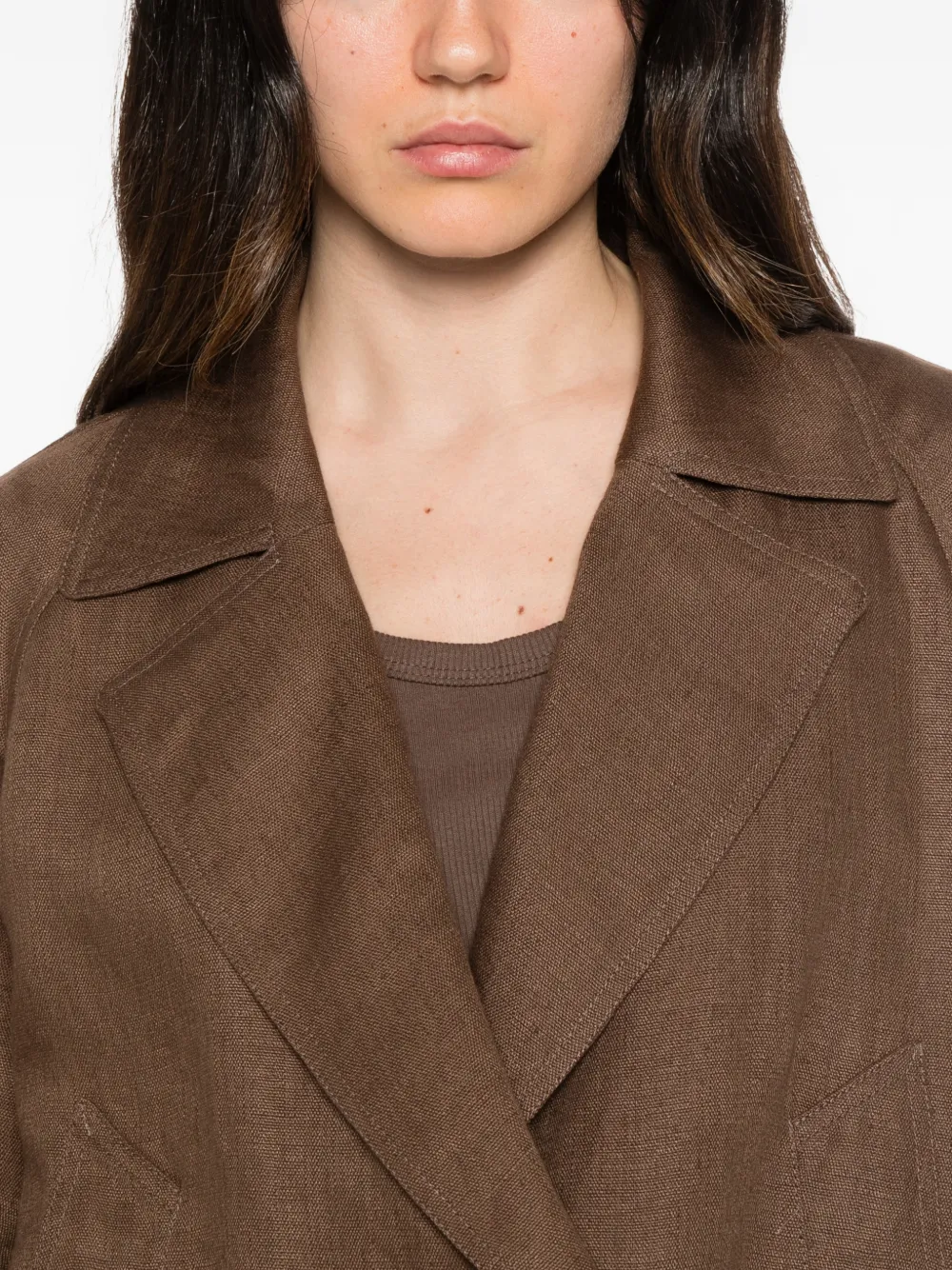 Brunello Cucinelli drawstring-hem notch-lapels jacket Bruin
