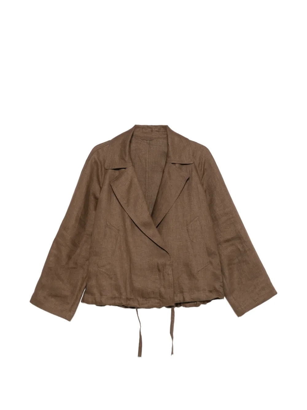 Brunello Cucinelli drawstring-hem notch-lapels jacket Bruin