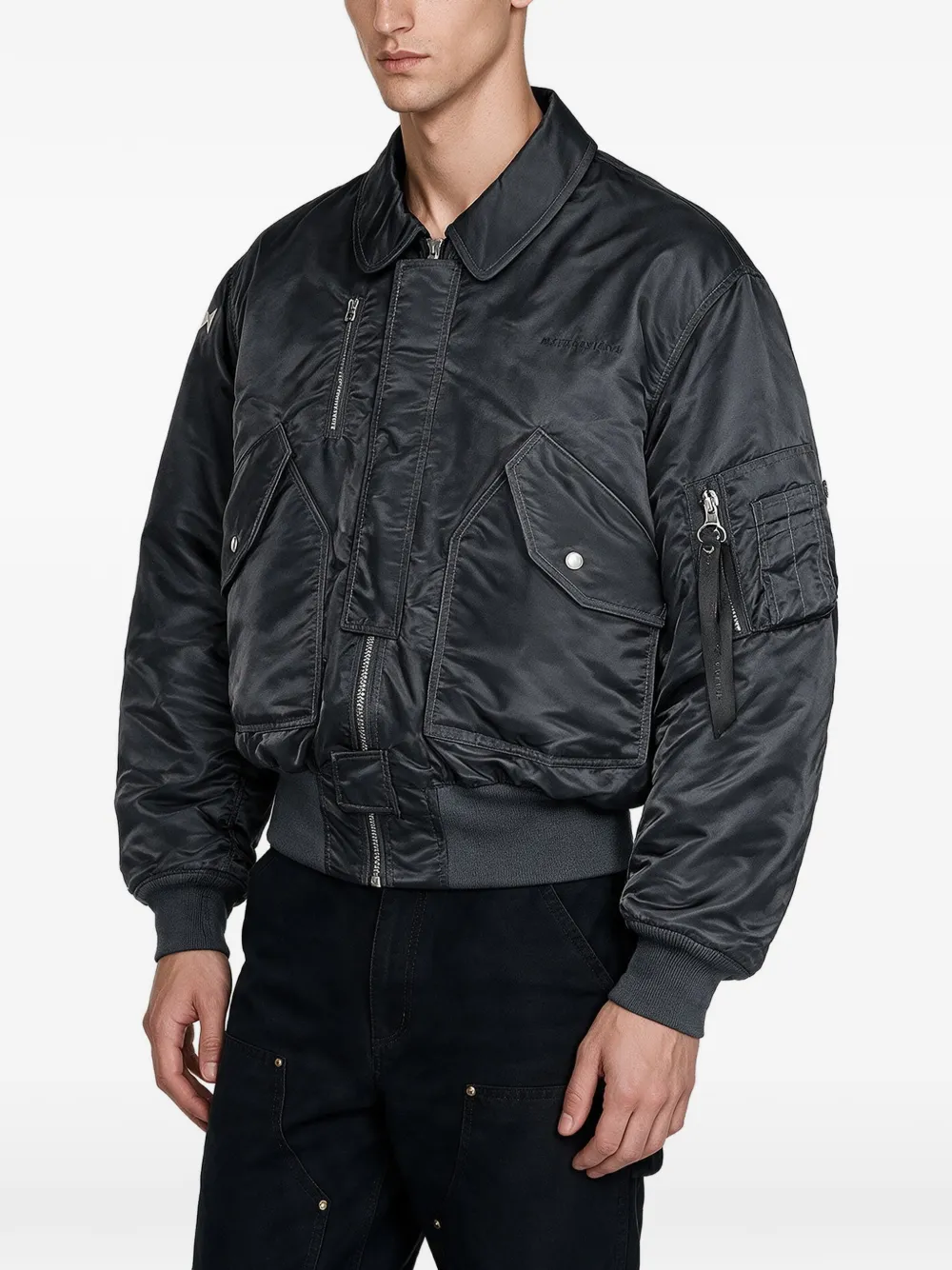 Alpha Industries x Andersson Bell Flight bomber jacket Zwart