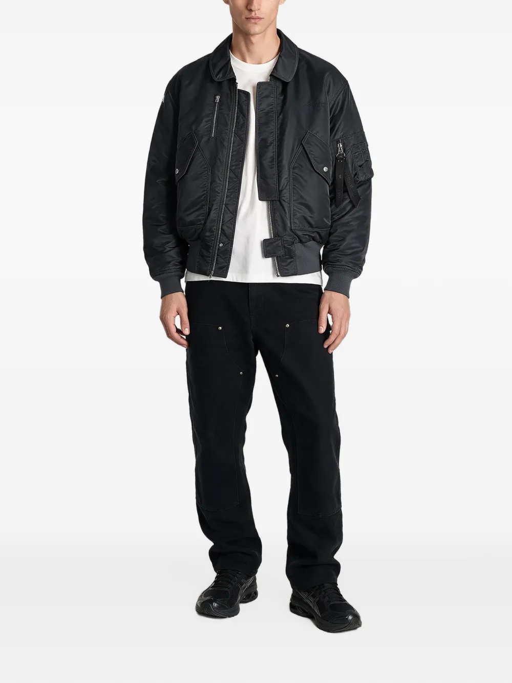 Alpha Industries x Andersson Bell Flight bomber jacket Zwart