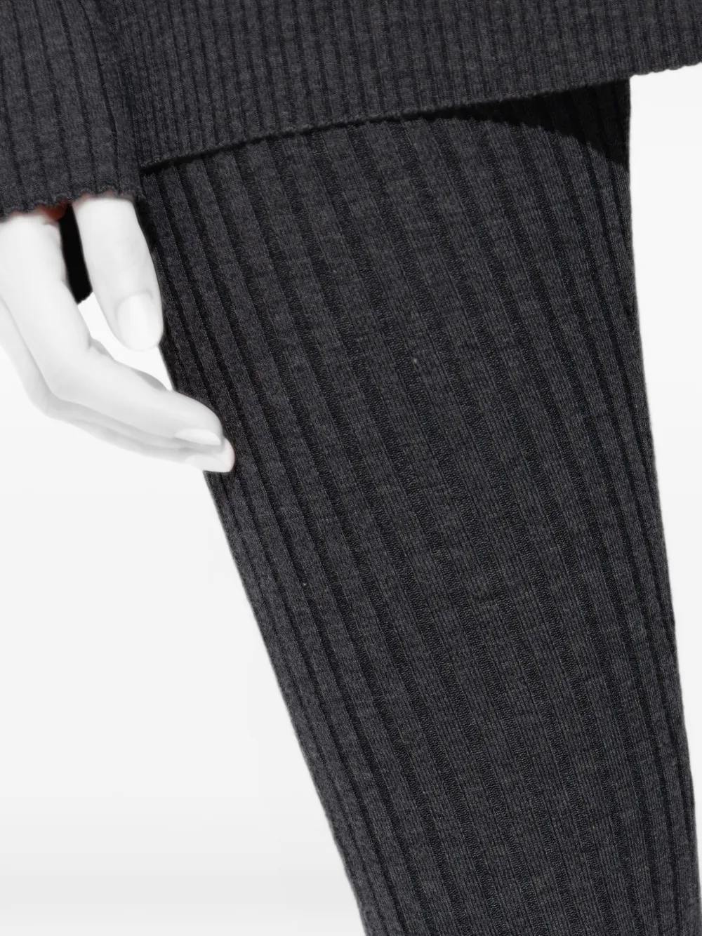 TOTEME ribbed-knit leggings Grijs
