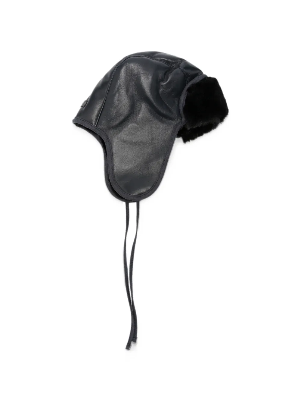 Arte Antwerp leather trapper hat - Nero