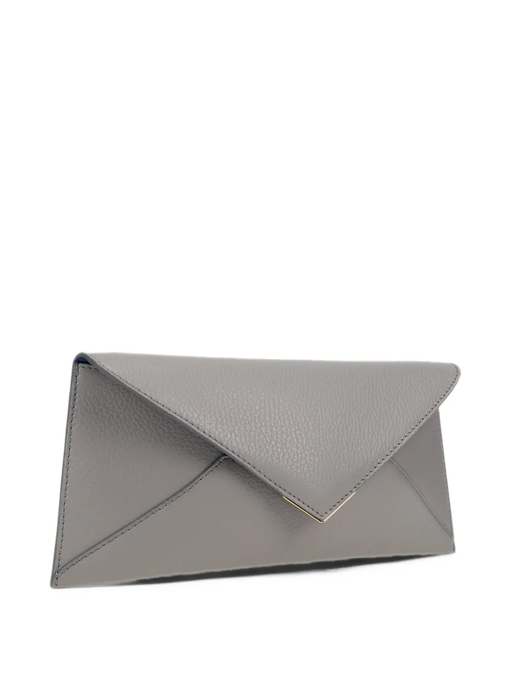 Tyler Ellis 28 Lee Lineage pebbled-leather clutch bag - Grigio