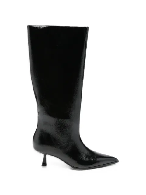 gioseppo patent-finish pointed-toe boots