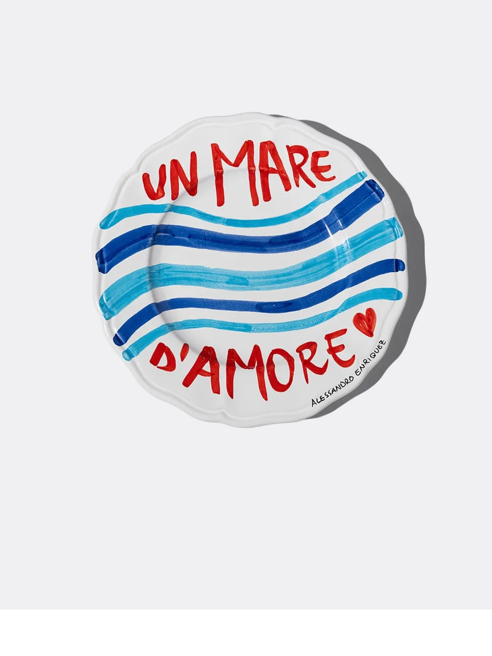 alessandro enriquez Un Mare D'Amore dinner plate - Weiß