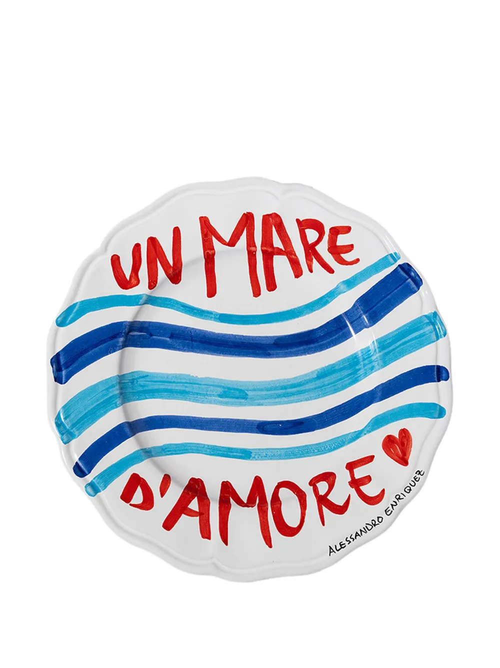 alessandro enriquez Un Mare D'Amore dinner plate - Weiß