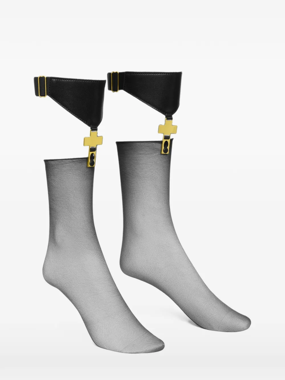 SCANDALE Inspiration Divine cross-pendant garters - Schwarz